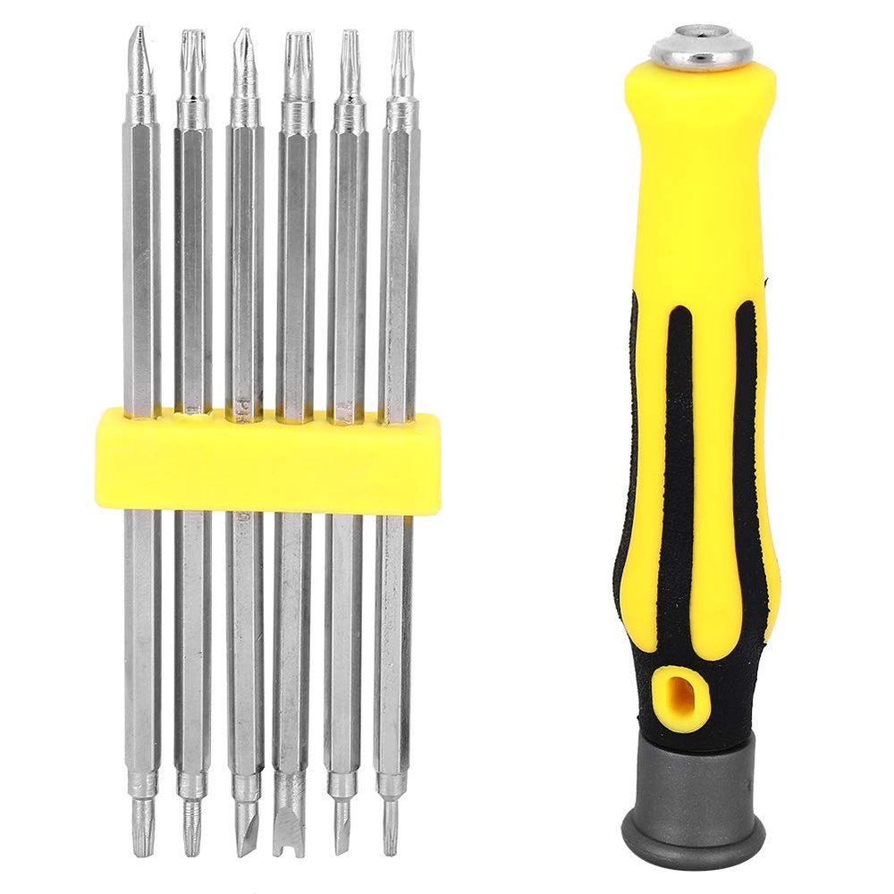 Accurate Screwdriver Set | Bits for Electronics/Phones/Laptops | 12 - in - 1 Repair Kit with Insulated Handle | T5, T6, PH0, PH2 Bits Included
