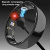 Yoidesu NFC 5ATM Smart Ring, IP68 Water Resisting Health Tracker Ring, Multi Sport Mode Pedometer, Lightweight Ceramics Fitness Tracker, Magnetic (8 ID: 18.1mm/0.711in, Circumference: 56.9mm/2.24in) view 2