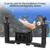 Yoidesu Camera Handle Grip Dual Handle Aluminum Tray with 1in Ball Mount for Flash, Video Lights, Ergonomic Grip, Underwater Camera Housing Accessory, 1/4in Screw Standard, view 2
