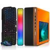 HP Half Dark Desktop Computer PC Phoenix AMD A10-9700, 16GB RAM, 1TB SSD, RGB KBM with AI Copilot, WiFi, RGB Sounbar, Windows 11 (Renewed) view 1