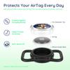 Dog AirTag Holder for Dog Collar, Soft Silicone Slide-On Case for Apple AirTag, No-Dangle Quiet Protective Holder with Eye-Catching Pet Character Designs, Black-Trail Guide view 2
