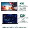 ENGTICUENU 30" 40" 50" 60" 72" Manual Projector Screen 16:9 Pull Down Projection Screen Home Theater 4K HD Movie Screen for Camping Party Outdoor(4:3,30in) view 3