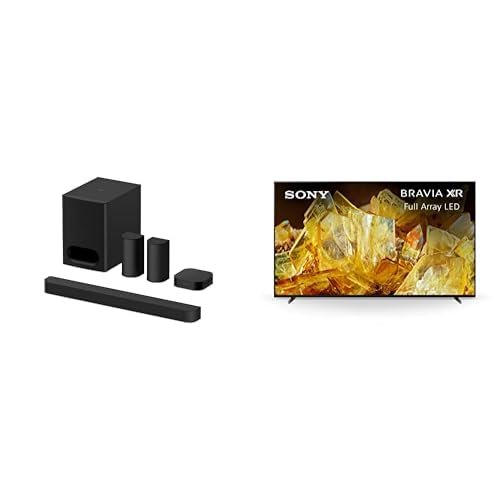 Sony 65" X90L 4K BRAVIA XR Smart TV & BRAVIA Theater System 6 5.1ch Home Theater Sound Bar Bundle with Subwoofer and Rear Speakers