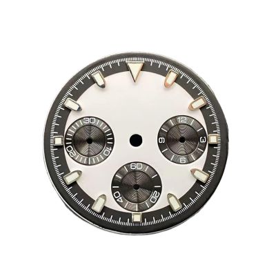 29.8mm VK63 Dial Green Luminousl Panda Dial Hands For VK63 Movement Watch Face Modification Accessories(No.3)