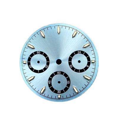 29.8mm VK63 Dial Green Luminousl Panda Dial Hands For VK63 Movement Watch Face Modification Accessories(No.9)
