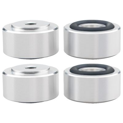 4 Pcs HiFi Speaker Spikes Stand Feet Pad Aluminum Alloy Speaker Fixing Feet Pad Anti-Slip Isolation Absorb Shock Amplifier Base Feet for Speakers CD Amplifier