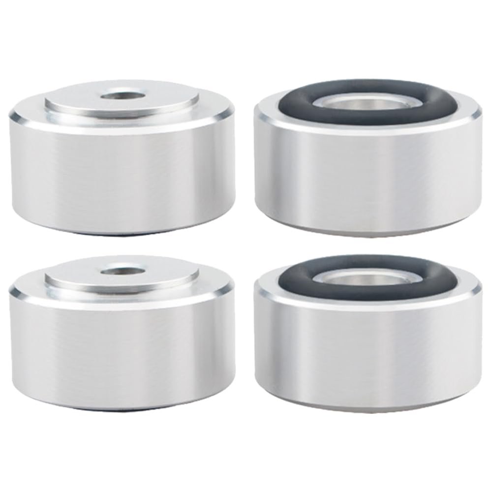 4 Pcs HiFi Speaker Spikes Stand Feet Pad Aluminum Alloy Speaker Fixing Feet Pad Anti-Slip Isolation Absorb Shock Amplifier Base Feet for Speakers CD Amplifier