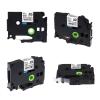 6/9/12/18/24mm Black on White Tape TZE-S231 S621 TzS131 TzS251 Strong Adhesive Label Compatible for B-Other P-ouch Makers(Black on Clear,18mm) view 3