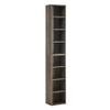8-Tier Media Tower Rack, Slim CD/DVD Storage Cabinet with Adjustable Shelves, Tall Narrow Bookcase Display Shelf for Home Office, Multi-Functional Double-Decker Organizer view 1