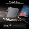 ORICO 480GB Magnetic Portable SSD, Metal Body, 4K 120 fps ProRes HDR Record and Store, Up to 460MB/s, USB C&A 2 in 1 Cable, External SSD Compatible with iPhone 16 Pro Max, Tablet, Computer - K5PLUS view 4