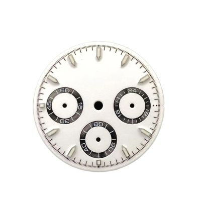 29.8mm VK63 Dial Green Luminousl Panda Dial Hands For VK63 Movement Watch Face Modification Accessories(No.5)