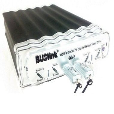 BUSlink CipherShield Encrypted External Desktop Hard Drive - 512-bit AES Hardware Encryption, USB 3.2 Gen 1 & eSATA, FIPS 140-2, HIPAA, HITECH, FERPA, TAA-Compliant (Colateral 2FA Keys HDD, 26TB)