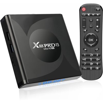 GREVA 8K Android TV Box 13.0 4GB RAM 64GB ROM Smart TV Box RK3528 Chipset Support 2.4G/5.0G WiFi 6 HDR10 BT5.0 USB3.0 Ethernet LAN 3D 1080P 2K 4K+ Utral HD Streaming Media Player