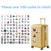 100 Pcs Anime Theme Stickers, Animals Cute Stickers, Movie Sticker Decorative Items Suitable for Tablets, Water Bottles, Refrigerators, Guitars, Scooters, Suitcases, and More view 3