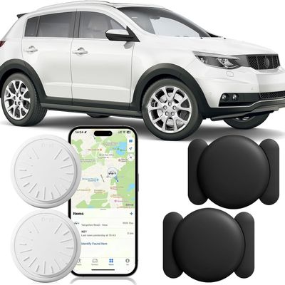GPS Tracker for Vehicles - Car Tracker Device Hidden for Vehicles, Real-Time Mini Tracker Device for Vehicles, No Monthly Fee Subscription No SIM Card Required(Available for Android and iOS) -2 Pack