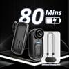 4K Mini Body Camera - Thumb Sports Action Cam 128GB with Audio, Wearable Hands-Free Chest Pov Recording, Helmet Mount & Magnetic Personal Clip On Camcorders - For Cap Shirt Outoor Cycling Skiing view 3