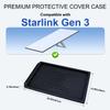 Starlink Gen 3 Protective Cover Case, Starlink Standard Gen 3 Case for Satellite Dish, Silicone Protector Cover for Starlink Standard, Waterproof,Impact Resistant to Rocks/Sand/HailBlack view 2