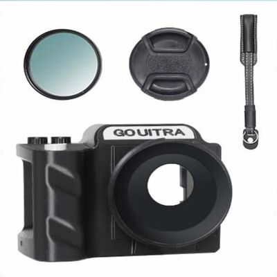 3D Printed Portable Grip for Insta360 GO Ultra, Ergonomic Non Slip Holder, Sport Camera 360 GO Ultra Mini Expansion Adapter Handle with Filter