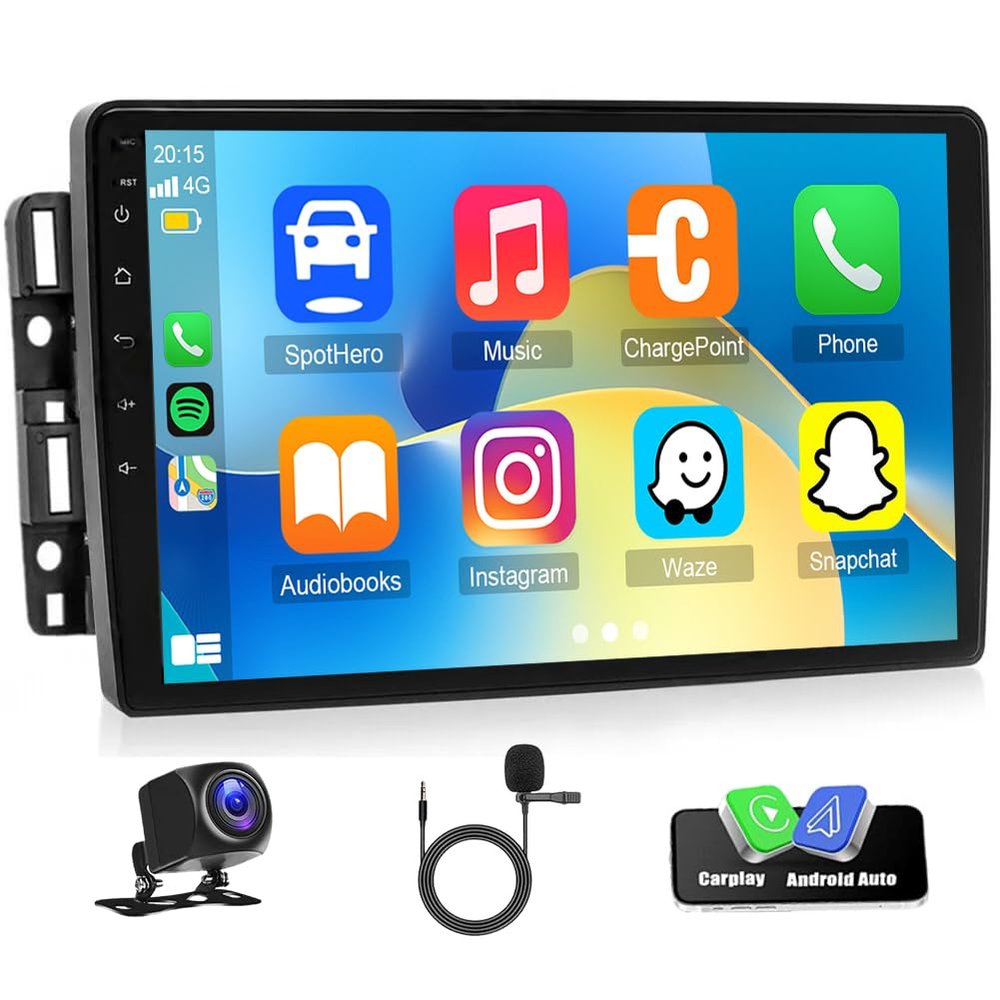 10 Inch IPS Touchscreen Android 15 Car Stereo for Chevrolet Express Van 2008 2009 2010 2011 with Wireless CarPlay & Android Auto Car Radio,Support WiFi 6, Bluetooth 5.4, Backup Camera, SWC