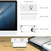 1500W Small Recessed Power Strip with Inset USB Electrical Outlet Extender Plug Extension Cord Hidden Flush Mount Surge Protector Charging Station for NightStand Desk Furniture (White) view 2