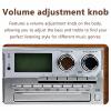 Portable CD Player with Bluetooth, Desktop CD Music Players for Home, Volume Control Knob, Supports Transcription Functions, for Home (Light Brown) view 4
