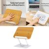 Book Stand for Reading Adjustable Book Holder with 360 Degree Rotating Base Elastic Page Clip Desktop Stand Portable view 2