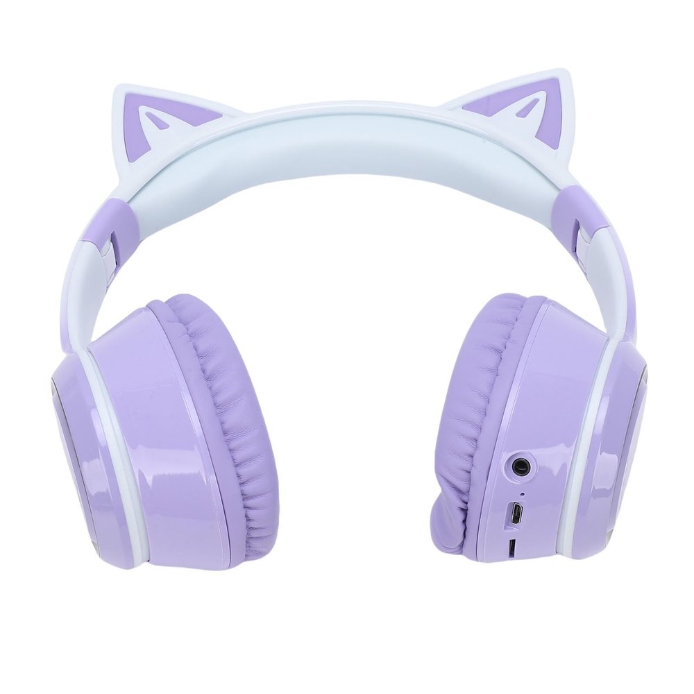 Brrnoo Wireless Headphones, Over Ear 5.3 Gaming Headset with Multicolor LED Lights and Noise Cancelling Mic, for Smartphones Tablets PC Switch