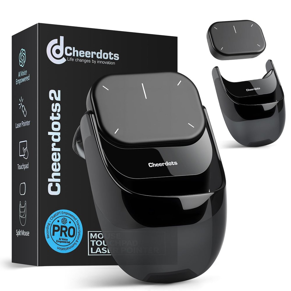 2026 Upgraded AI Voice Mouse - Wireless Air Mouse with AI Voice Assistant, 12 Languages Translation, Meeting Transcription & Summary - Detachable Computer Mouse, Presentation Clicker for Laptop