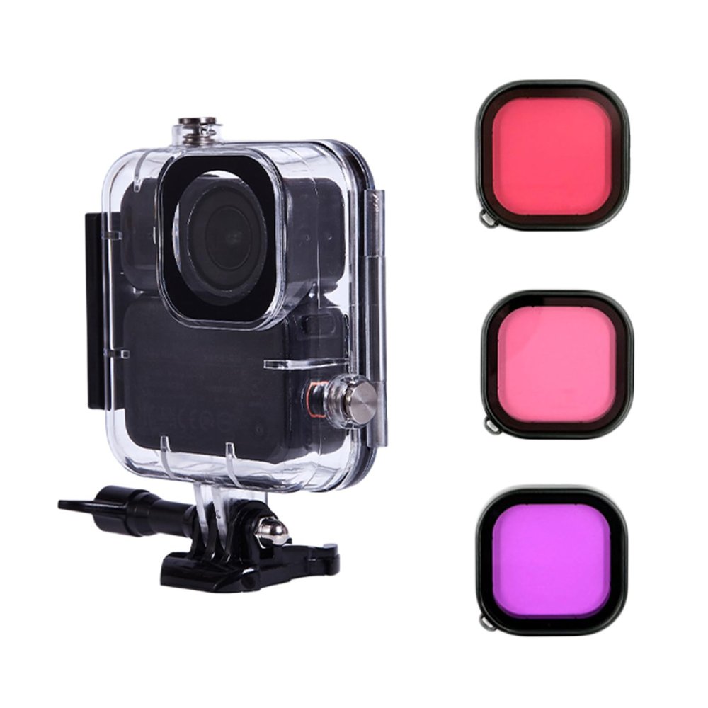60M/196FT Waterproof Housing Case for DJI Osmo Nano, Underwater Dive Protective Shell with Dive Filters Set and Floating Hand Grip Accessory (Waterproof Case + 3Pack Filters)