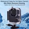 60M/196FT Waterproof Housing Case for DJI Osmo Nano, Underwater Dive Protective Shell with Dive Filters Set and Floating Hand Grip Accessory (Waterproof Case + 3Pack Filters) view 2