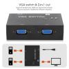Estink VGA Switch Box, 2 Input 1 Output Manual Switcher Splitter for Sharing Monitor Between 2 Laptops Computers 50ft Signal Transmission Plug and Play Office Use view 4
