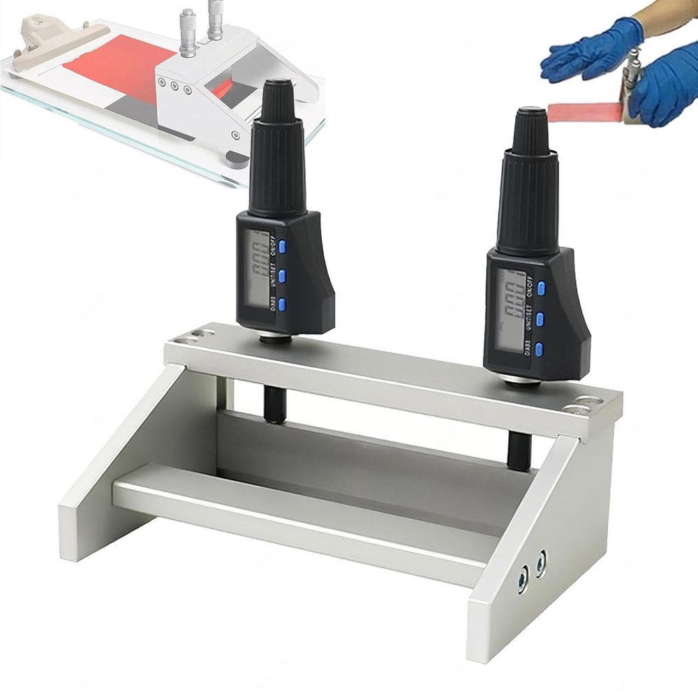 Wlikoci Digital Display Film Applicator, 100/150/200/300mm Wet Film Preparation Device with Micrometer, 1-6000m Adjustable, Graduation Value 1m for Experimental (width150mm)