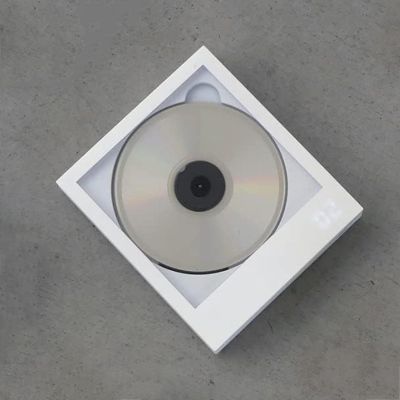 5.1 Bluetooth CD Player, Music Decorative Photo Frame, Instant Disk Audio, LED Display, 3.5mm Stereo Headphone Output, for Home/Wall Decor (A)