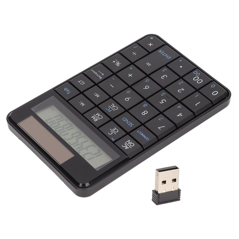 Julihai Wireless Ergonomic Calculator Number Pad 29 Keys for Laptop Bank School Company USB Plug and Play