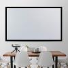 135 Inch Fixed Frame Projector Screen 16:9, Aluminum Alloy Frame & White Glass Fiber Surface for HD Viewing, >160 Wide Angle Anti-Wrinkle Eye Protective Screen for Home Theater Cinema Office Movie view 3