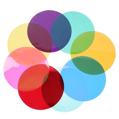 Alipis Light Gel Filters: 8pcs Self-Adhesive Colored Led Tint Film - Warm Light Diffusion Sheets for Room Lighting, Photo Studio, Stage, Recessed Spotlight, Home Decor 4 Inch
