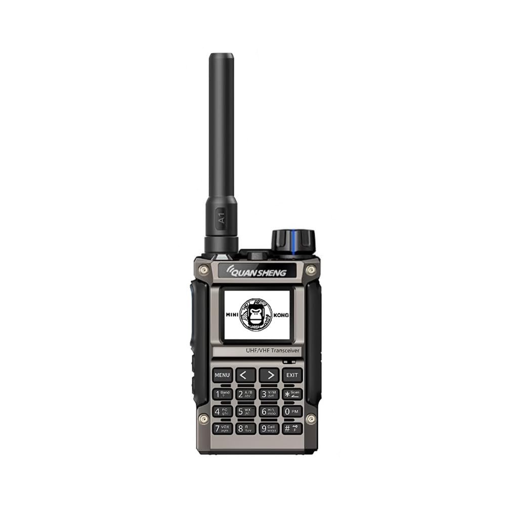 Quansheng UV-K1(8) Mini Walkie Talkie for Adults 5W Type-C Charger 1400mAh AM/FM Multi-Band Transceiver Handheld Two Way Radios