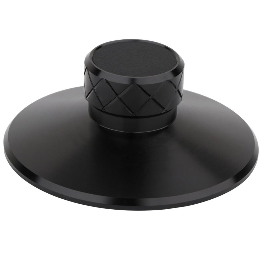 BESPORTBLE Vinyl Record Weight Clamp and Balanced Disc Stabilizer for Turntables, Aluminum Magnesium Alloy Audio Vinyl Accessories, Black, Compatible with LP Records for Music Enthusiasts