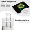 Brazil Flag Laptop Tote Bag PU Leather Computer Carrying Briefcase Handbag for Work Business 42x30.5cm view 3