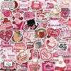 100PCS Book Stickers for Kindle Book Lover Stickers, Pink and Red Romance Reading Bookish Stickers, Waterproof Vinyl Decals for Laptops, Water Bottles, Journals view 1