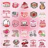 100PCS Book Stickers for Kindle Book Lover Stickers, Pink and Red Romance Reading Bookish Stickers, Waterproof Vinyl Decals for Laptops, Water Bottles, Journals view 2