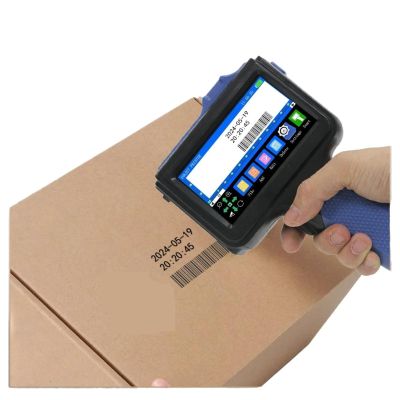 SHIHUANI 12.7MM Portable Handheld Inkjet Printer for Expiry Date Batch Number Logo Text Label(Printer with Black Ink*1(EU))