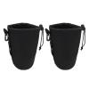 CAXUSD 2Pcs Xl Neoprene Camera Lens Pouch Bag for DSLR Lens Shockproof Drawstring Case Protector Thermal Insulation Cover for Photography Accessories view 1