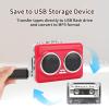 YUEHISY Cassette to MP3 Converter, USB Portable Cassette Tape Player with Built in Speaker and Headphone Jack, Digital Audio Converter (Red) view 4