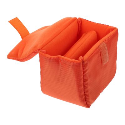 Alipis Thickened Shockproof Waterproof Camera Lens Pouch Bag for DSLR and Mirrorless Cameras, Water Resistant Polyester Protective Case with Orange Cover for Photographers