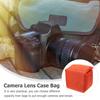 Alipis Thickened Shockproof Waterproof Camera Lens Pouch Bag for DSLR and Mirrorless Cameras, Water Resistant Polyester Protective Case with Orange Cover for Photographers view 3