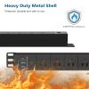 2 Packs 8 Outlet Heavy Duty Power Strip with USB PD 20W, BTU Surge Protector 6FT Cord Long Power Strip with USB A & USB C, Wide Spaced and Wall Mount Metal Powerstrip for Home Office Garage Workshop view 4