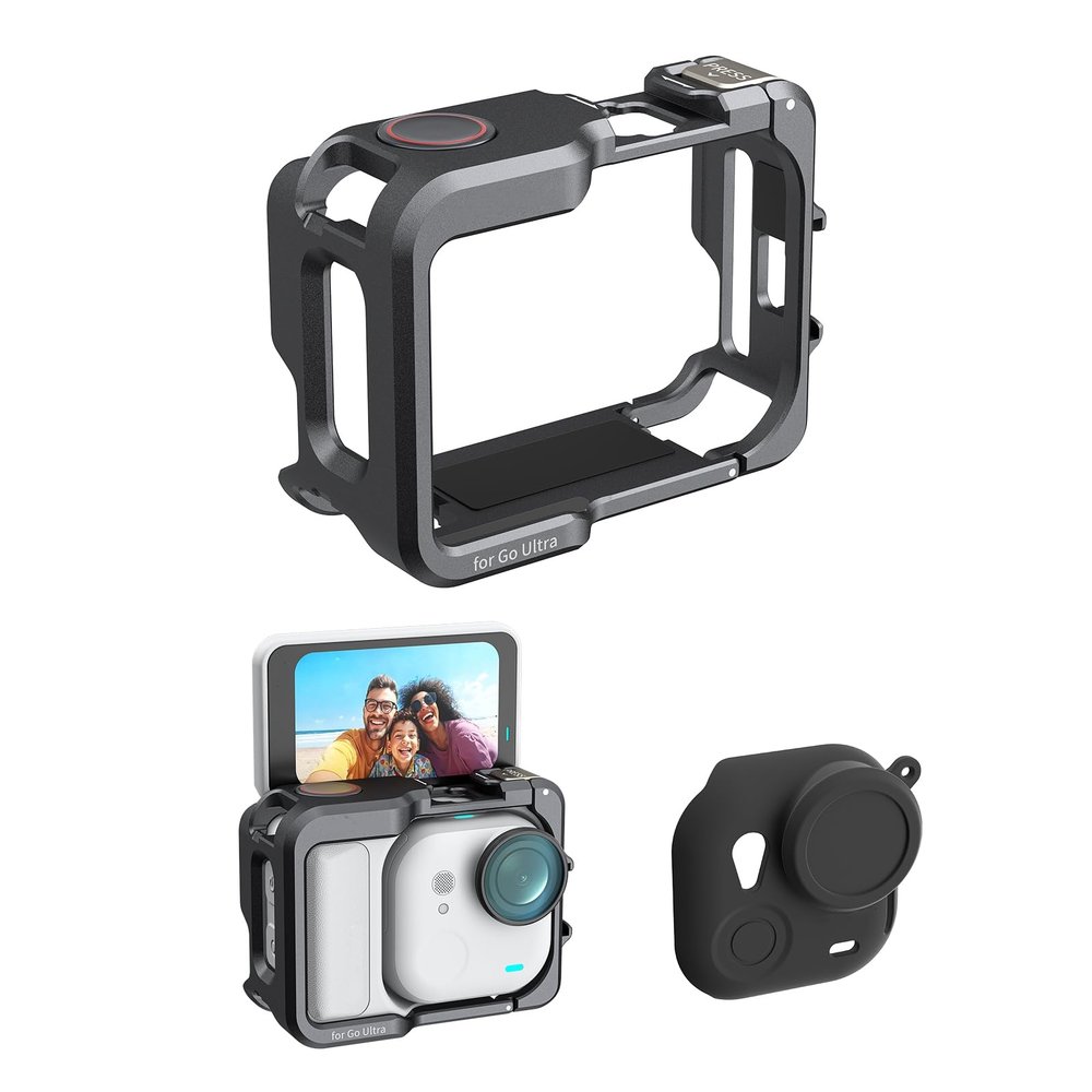 Metal Protective Frame for Insta360 GO Ultra, Quick-Release Lightweight Bezel, Sport Camera 360 GO Ultra Multifunctional Expansion Adapter.