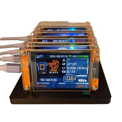 OLurkthu 5X 1060KH/S with 5 Slots Stand, 2.8 Inch Smart Display Upgraded Bitcoin Crypto Solo Miner Home BTC, Acrylic Case (5*Miner with Case+1 * 5 Slots Stand)