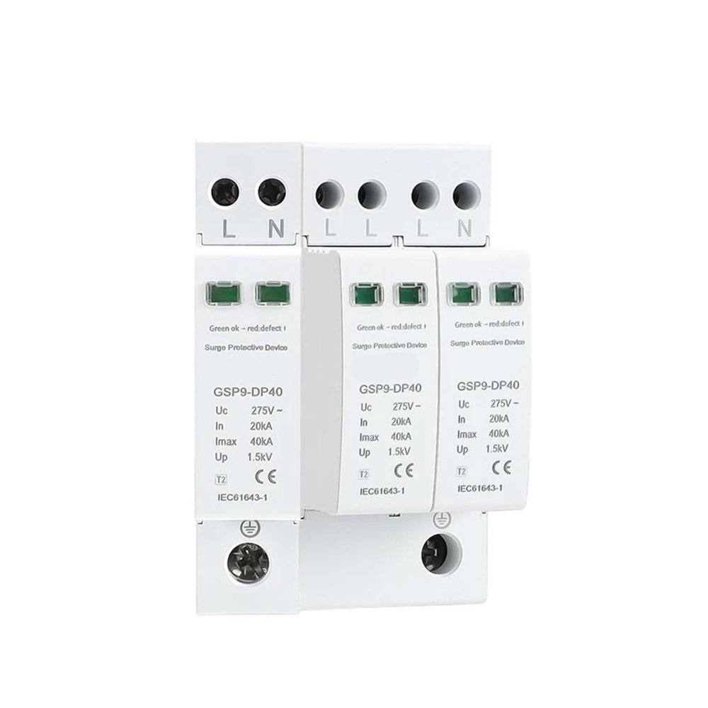 1 pcs 1P+N/2P 18mm SPD 20~40KA Surge Protector Lightning Protection Low-Voltage Arrester Device AC275V SPD(36mm 4P 275V)